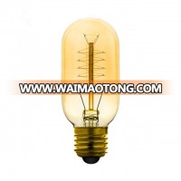 Dimmable Vintage Edison Light Bulb T45 40w 60w Spiral Filament Bulbs 220V