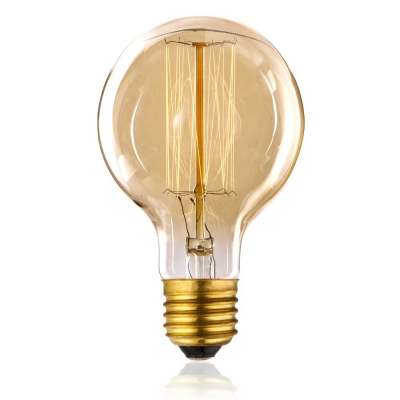 Wholesale edison light bulb, top quality vintage edison bulb G80 globe incandescent filament lamp