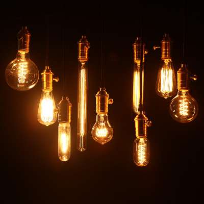 Vintage Retro Edison 40W Industrial Antique Filament Light Bulb T45 ST64 G80