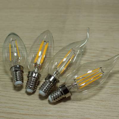 LED Tip Candle Lamp E14 2W 4W Dimmable Filament LED Light Edison Bulb C35 220V Chandelier Decorative Retro Light