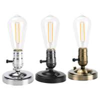 Lamp Base E27/E26 Electroplating Aluminum Vintage Retro Antique Edison Ceiling Screw Light Lamp Bulb Socket Holder with Switch