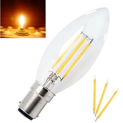 Edison Filament Light Bulb C35 B15 4W 220V Clear Chandelier LED Candle Bulb Lamp