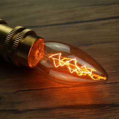 Vintage Antique Lighting Incandescent Bulb C35 Z-shape Filament E14 Chandelier Edison Bulbs